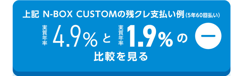 上記 N-BOX CUSTOMの残クレ支払い例（5年60回払い）