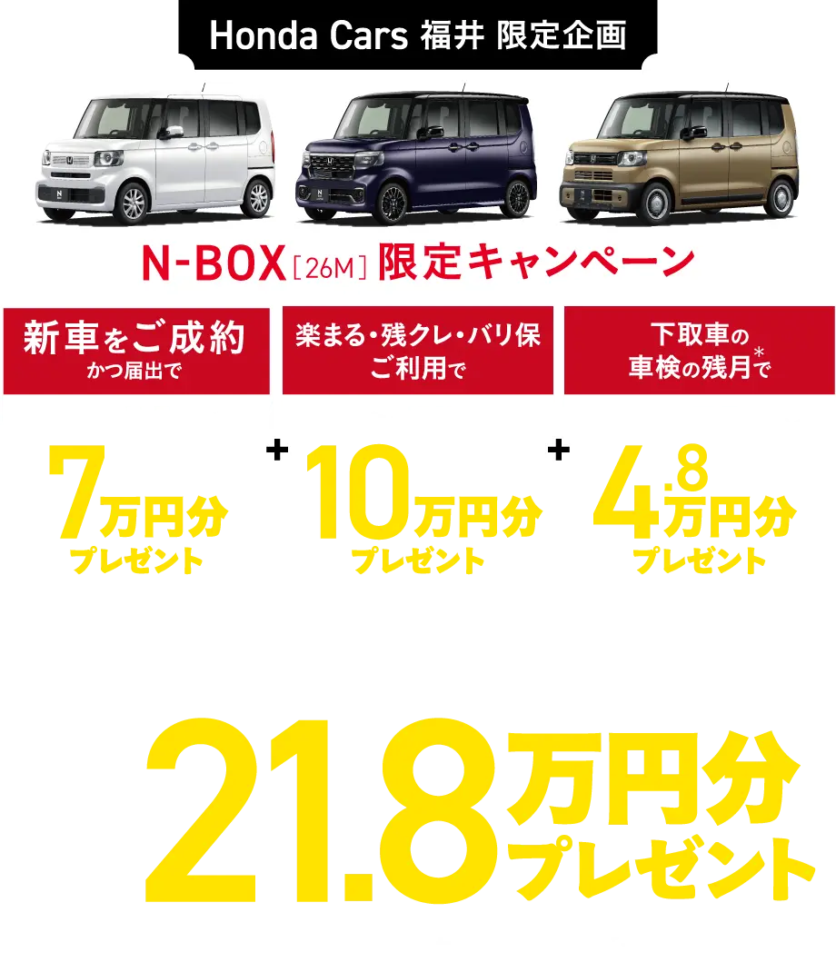 Honda純正用品クーポンプレゼント