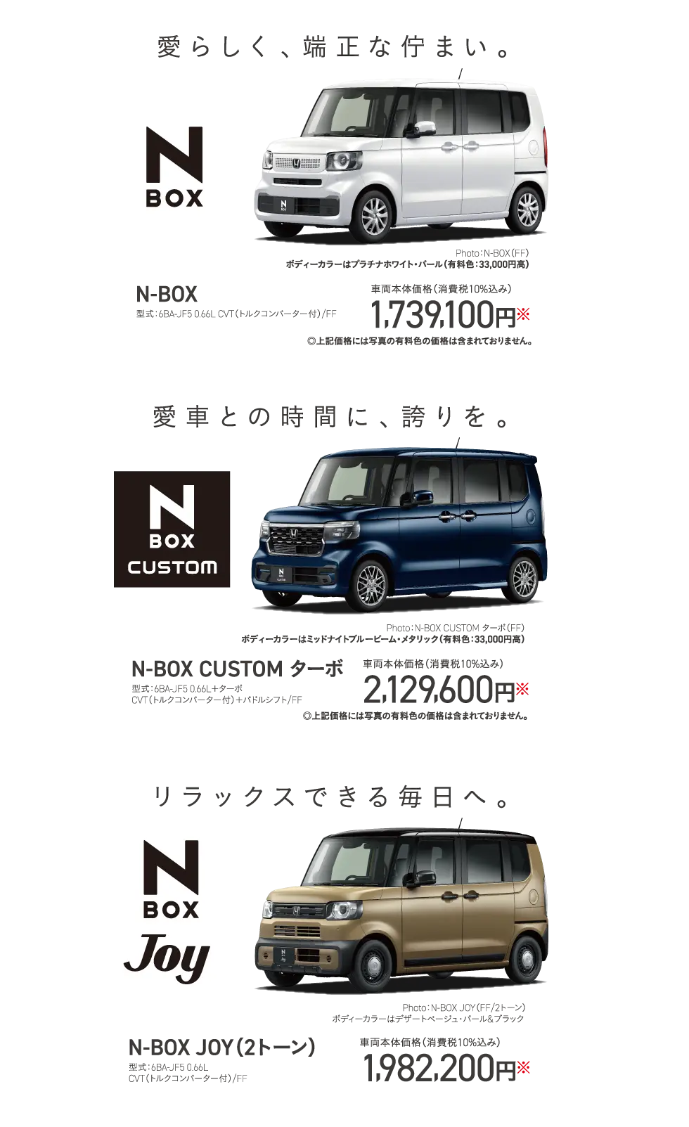 N-BOX ラインナップ
