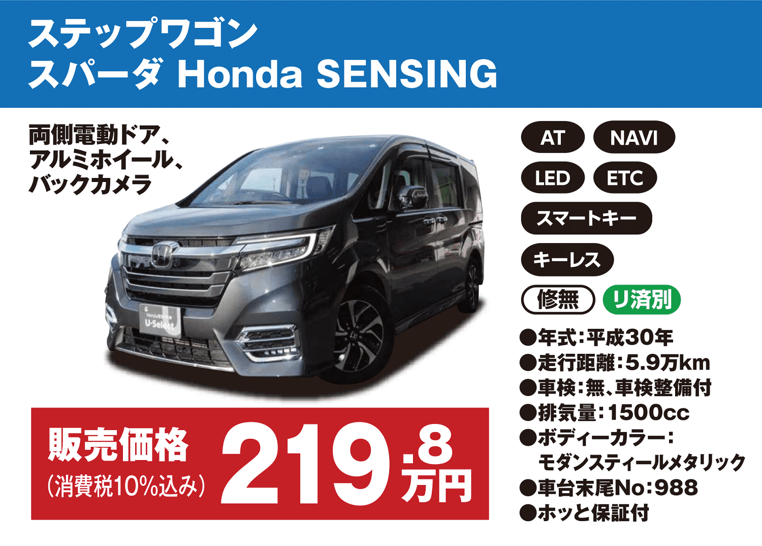 ステップワゴン スパーダ Honda SENSING